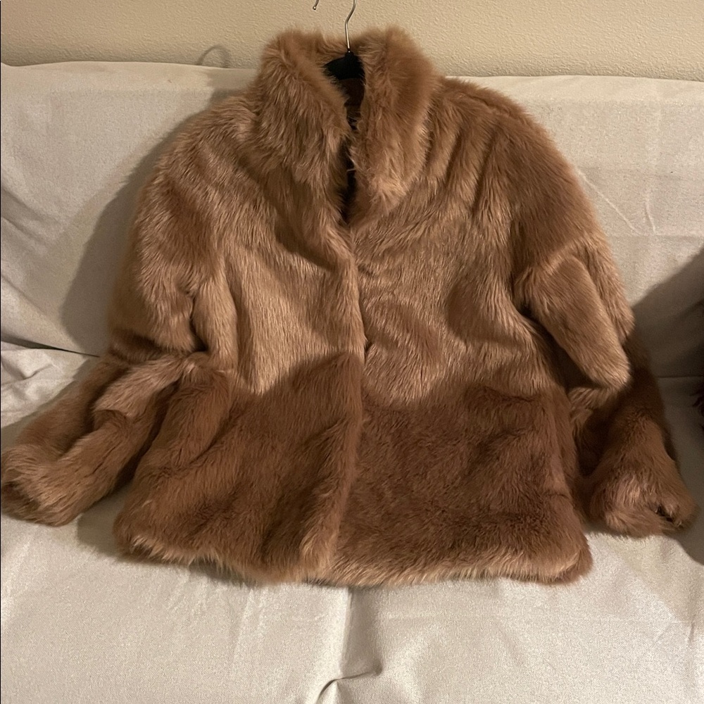 Forever 21 tan fur coat